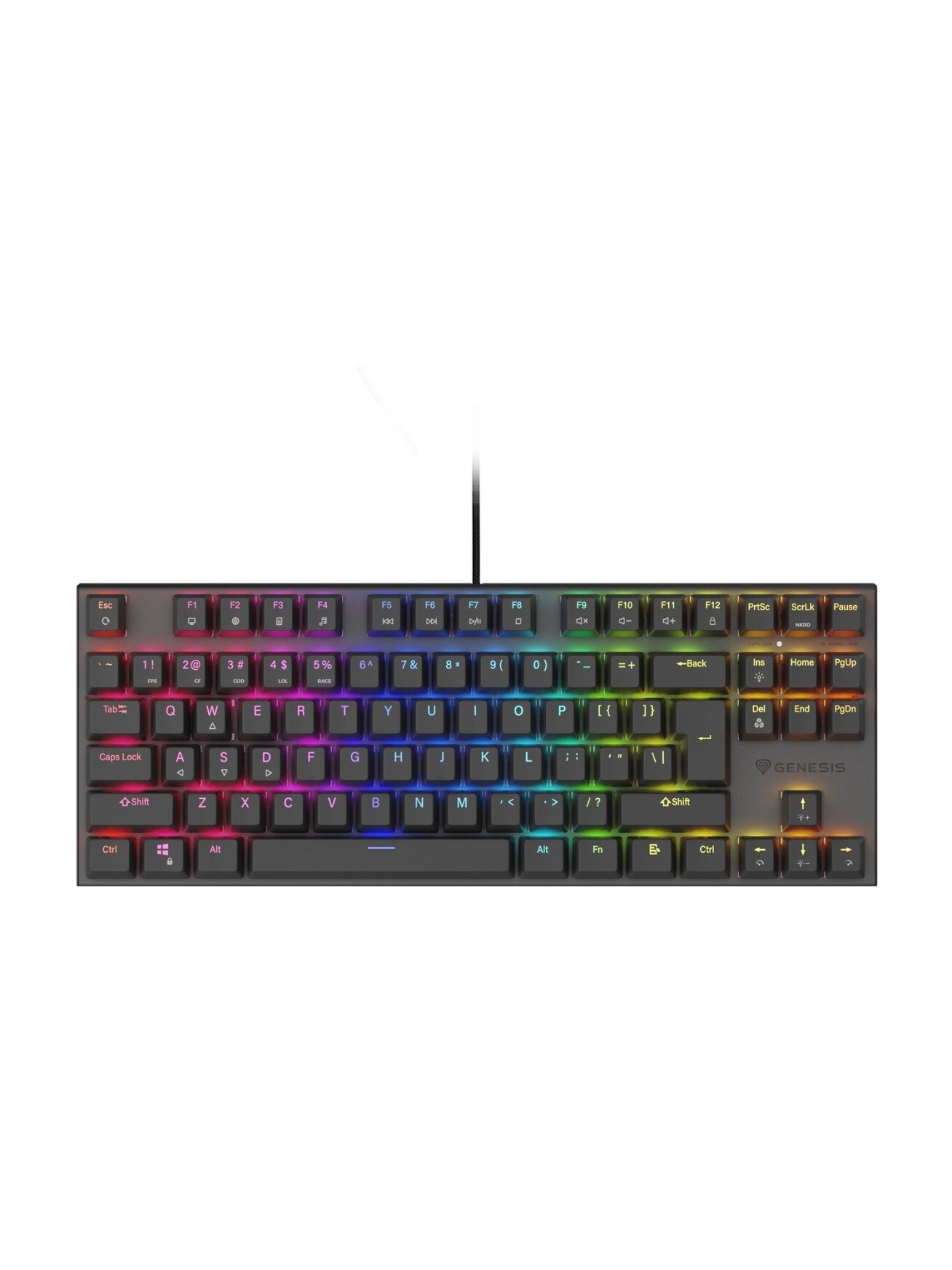Genesis | THOR 303 | Mechanical Gaming Keyboard | Wired | US | Outemu Peach Silent | Black 1 Genesis | THOR 303 | Mechanical Gaming Keyboard | Wired | US | Outemu Peach Silent | Black 1