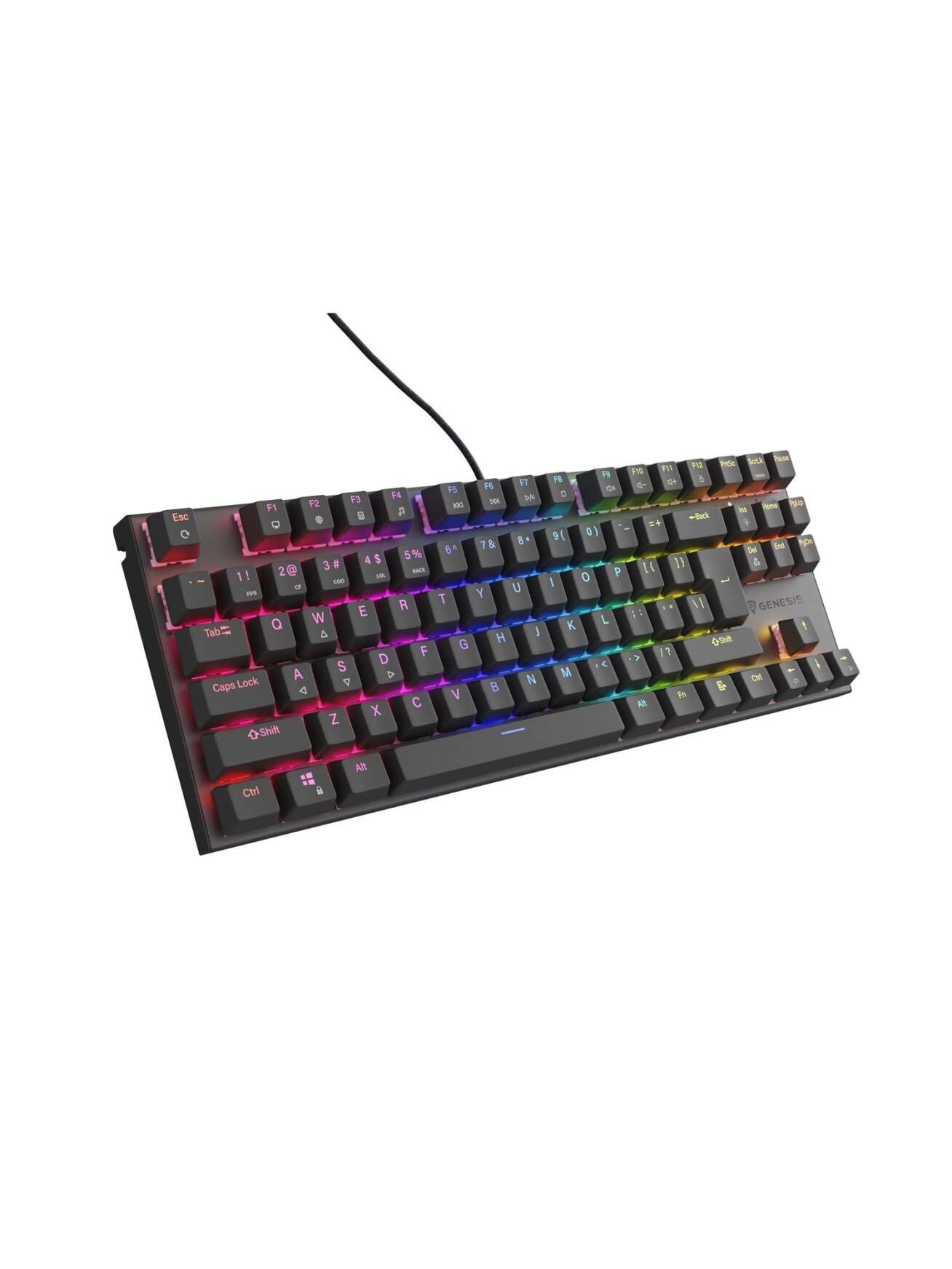 Genesis | THOR 303 | Mechanical Gaming Keyboard | Wired | US | Outemu Peach Silent | Black 2 Genesis | THOR 303 | Mechanical Gaming Keyboard | Wired | US | Outemu Peach Silent | Black 2