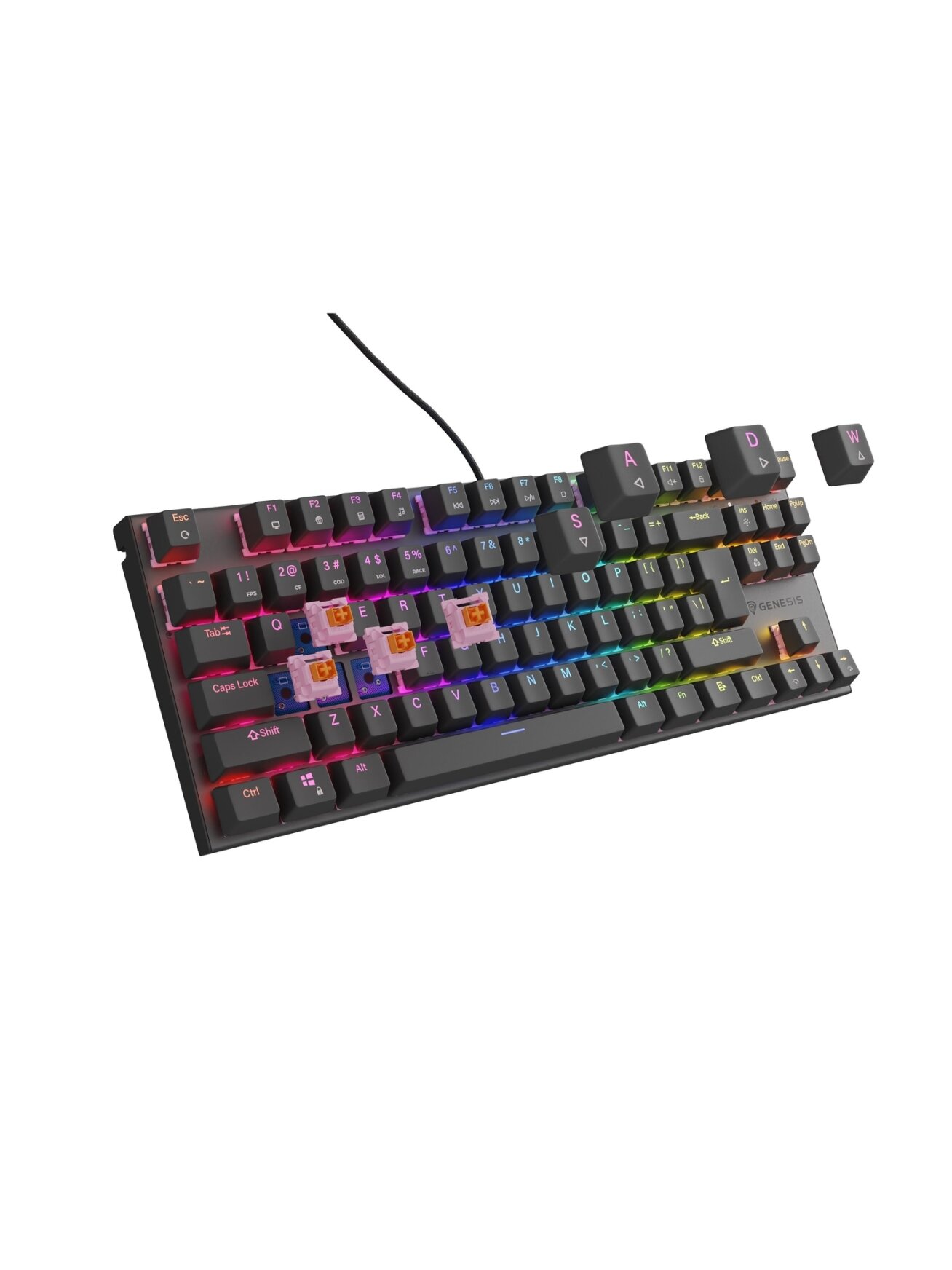 Genesis | THOR 303 | Mechanical Gaming Keyboard | Wired | US | Outemu Peach Silent | Black 3 Genesis | THOR 303 | Mechanical Gaming Keyboard | Wired | US | Outemu Peach Silent | Black 3