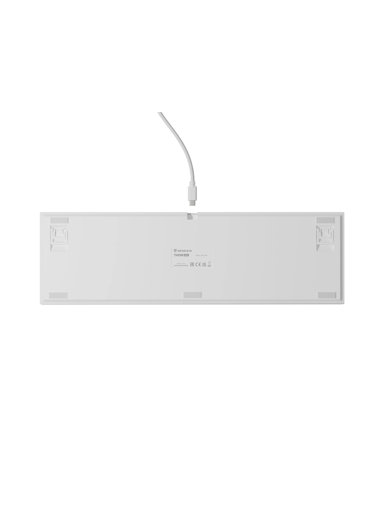 Genesis Thor 404 | Mechanical Gaming Keyboard | Wired | US | Gateron Yellow Pro | White 1