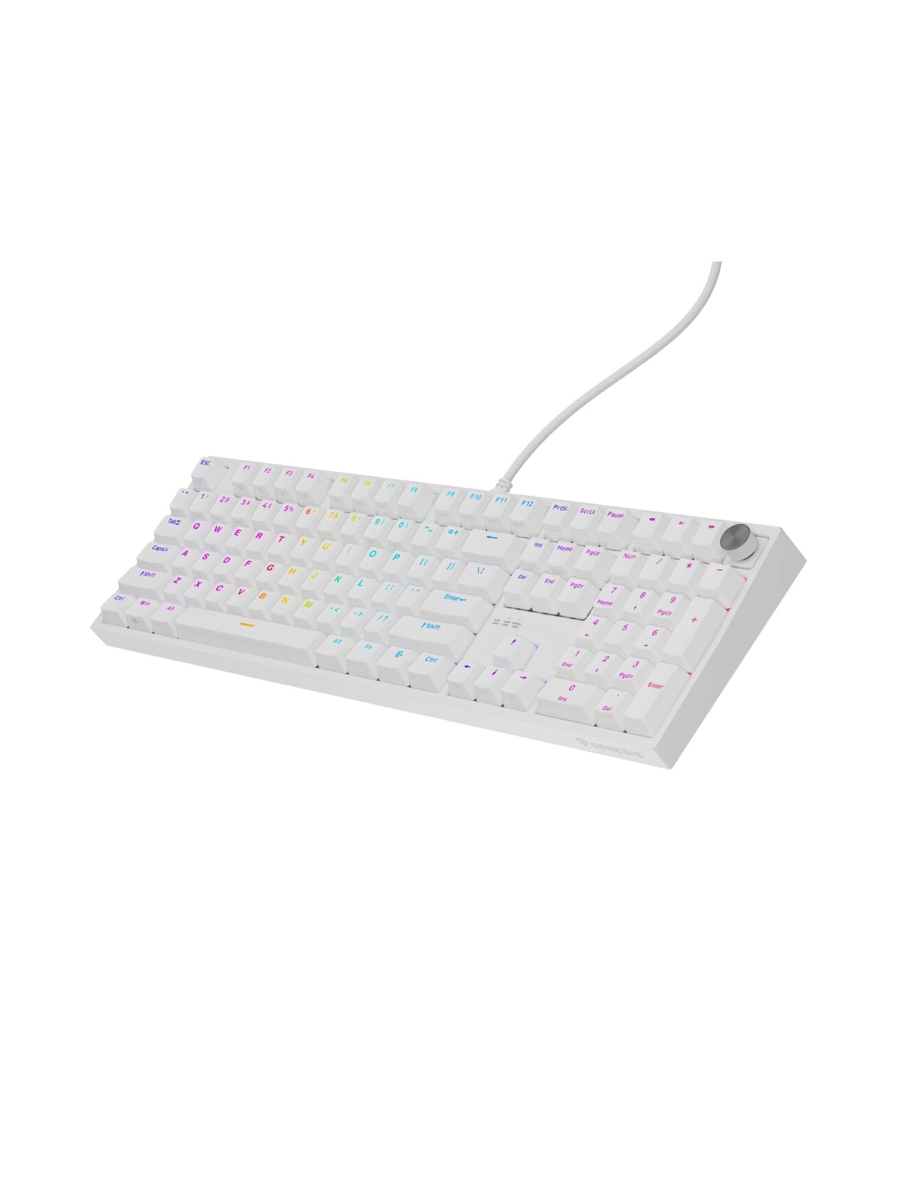 Genesis Thor 404 | Mechanical Gaming Keyboard | Wired | US | Gateron Yellow Pro | White 6