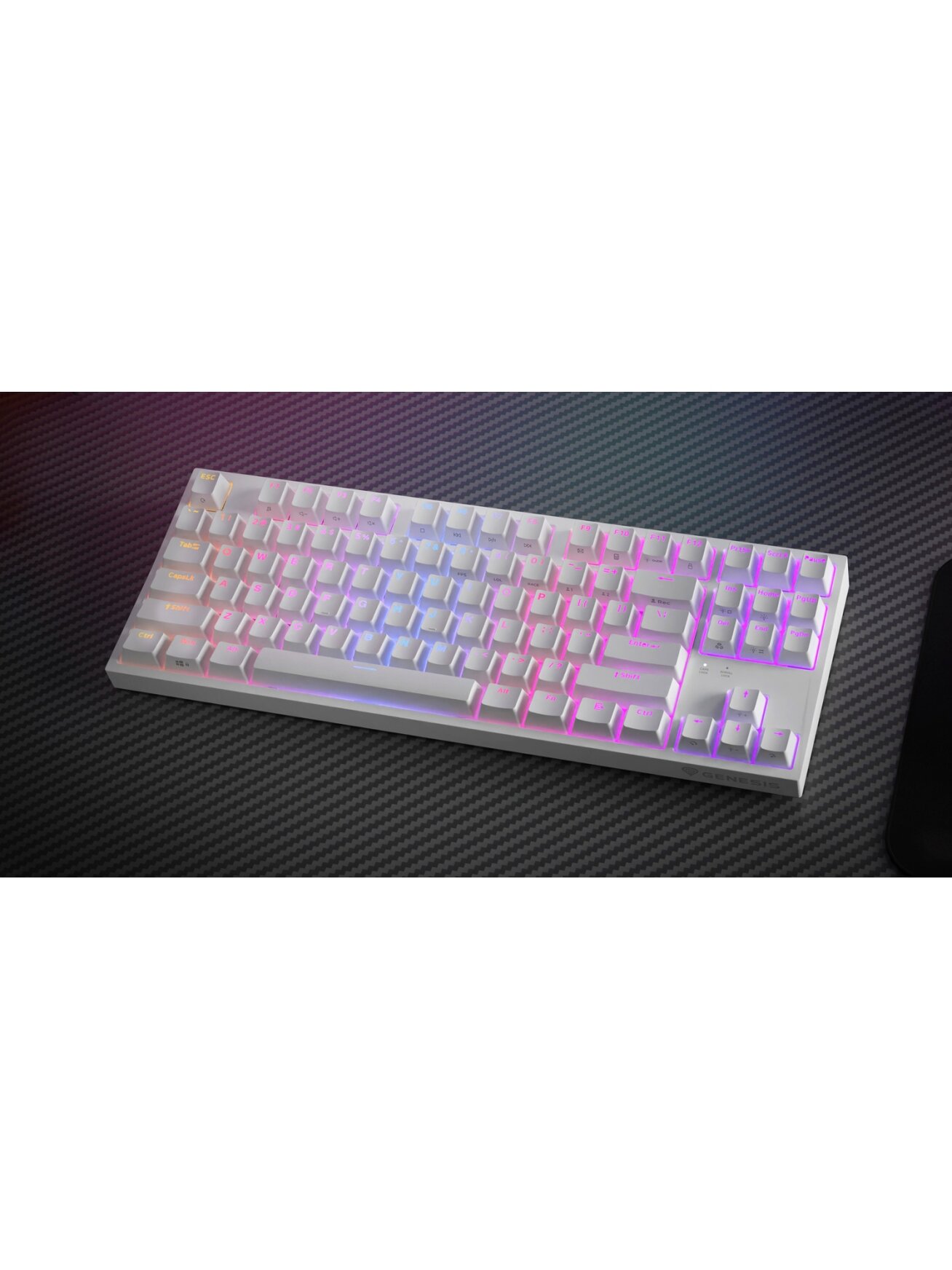 Genesis | THOR 404 TKL | Mechanical Gaming Keyboard | Wired | US | Gateron Yellow Pro | White | RGB 13 Genesis | THOR 404 TKL | Mechanical Gaming Keyboard | Wired | US | Gateron Yellow Pro | White | RGB 13