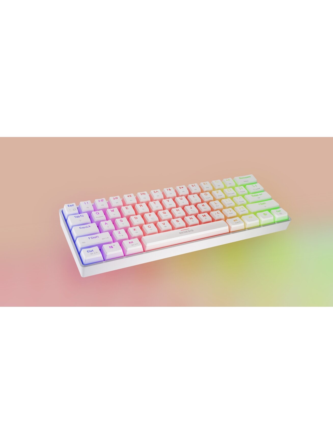 Genesis | THOR 660 G2 | Gaming keyboard | Wireless/Wired | US | Tactile | White 6 Genesis | THOR 660 G2 | Gaming keyboard | Wireless/Wired | US | Tactile | White 6