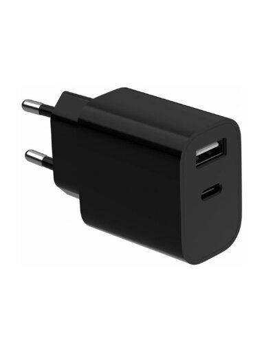Gembird 2-port universal USB charger (A+C), 2.4 A | TA-UC-2AC12-01-BK Gembird 2-port universal USB charger (A+C), 2.4 A | TA-UC-2AC12-01-BK