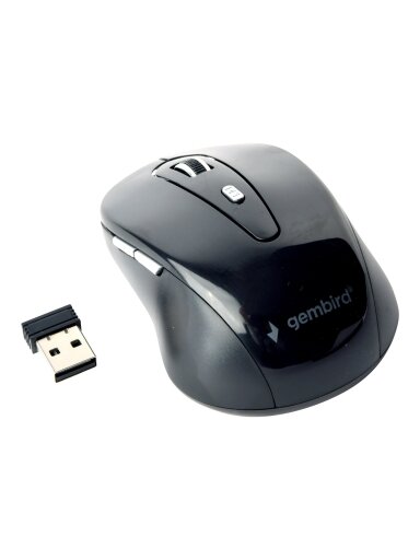 Gembird | 6-button wireless optical mouse | MUSW-6B-01 | Optical mouse | USB | Black