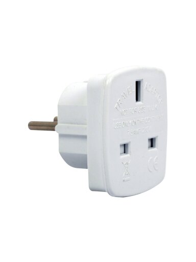 Gembird | AC power adapter, UK socket to EU Schuko plug, 7.5 A | Travel adapter