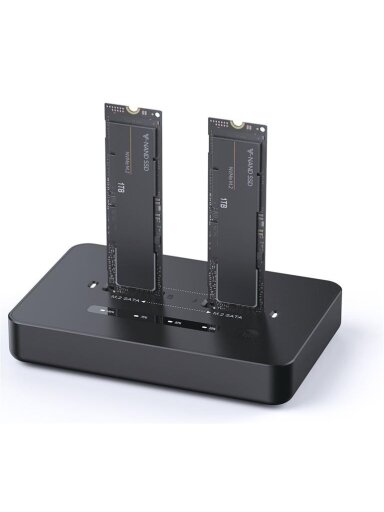 Gembird Desktop dual drive USB Type-C M.2 NVME (and SATA) SSD docking station, Black | DD2-U3M2 Gembird Desktop dual drive USB Type-C M.2 NVME (and SATA) SSD docking station, Black | DD2-U3M2