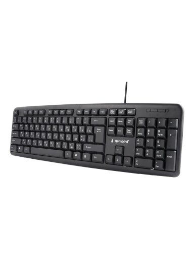 Gembird | KB-U-103-RU | Standard | Wired | EN/RU | Black
