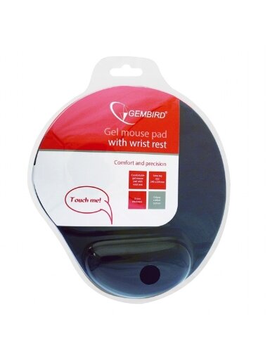 Gembird | MP-GEL-B Gel mouse pad with wrist support, blue | Gel mouse pad | Blue Gembird | MP-GEL-B Gel mouse pad with wrist support, blue | Gel mouse pad | Blue