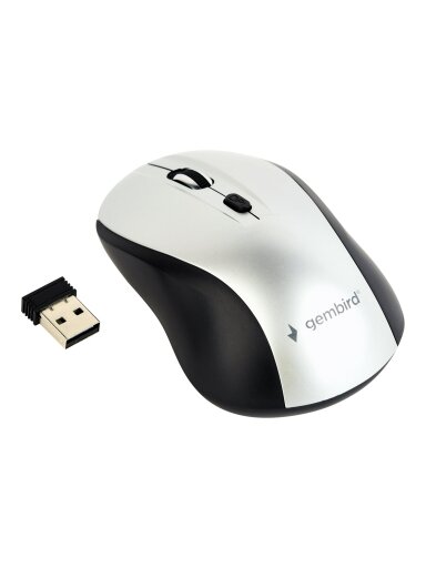 Gembird | Optical Mouse | MUSW-4B-02-BS | Wireless | USB | Black/silver