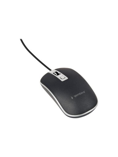 Gembird | Optical USB mouse | MUS-4B-06-BS | Optical mouse | Black/Silver