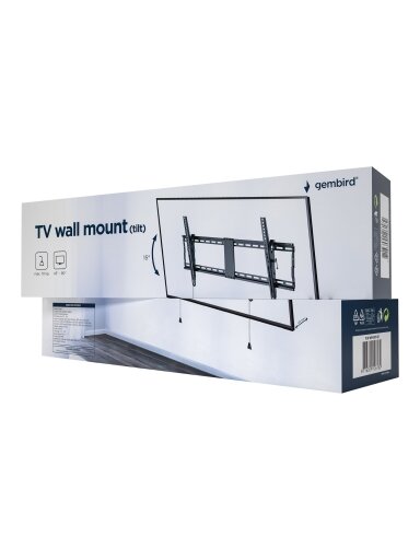Gembird | Wall mount | WM-90T-01 | Tilt | 43-90 " | Maximum weight (capacity) 70 kg | Black