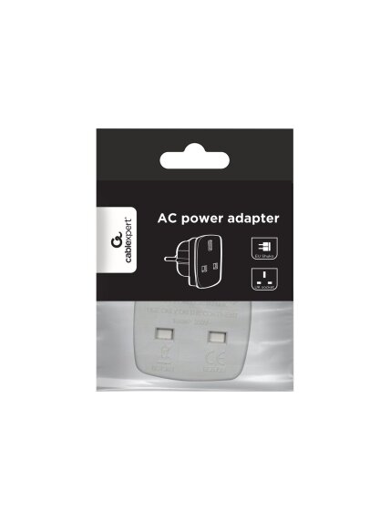 Gembird | AC power adapter, UK socket to EU Schuko plug, 7.5 A | Travel adapter 2
