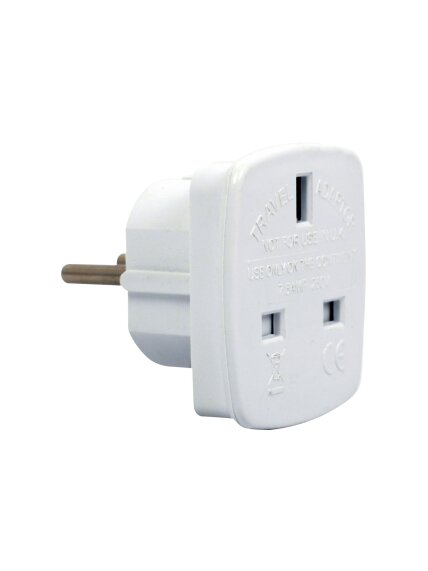 Gembird | AC power adapter, UK socket to EU Schuko plug, 7.5 A | Travel adapter