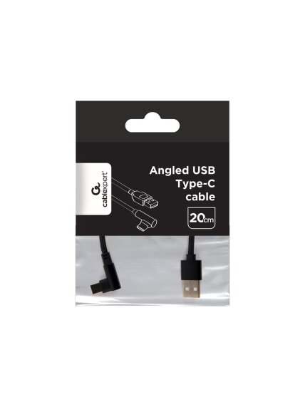 Gembird | Angled USB Type-C charging and data cable | CC-USB2-AMCML-0.2M 2