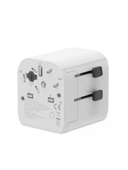 Gembird EU to Universal travel power adapter, 12W | TPA-EU2A12-01-W | 5 V 1 Gembird EU to Universal travel power adapter, 12W | TPA-EU2A12-01-W | 5 V 1