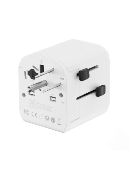 Gembird EU to Universal travel power adapter, 12W | TPA-EU2A12-01-W | 5 V 3 Gembird EU to Universal travel power adapter, 12W | TPA-EU2A12-01-W | 5 V 3