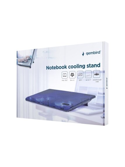 Gembird | Fits up to size 15.6 " | Notebook Cooling Stand | NBS-2F15-05 5 Gembird | Fits up to size 15.6 " | Notebook Cooling Stand | NBS-2F15-05 5