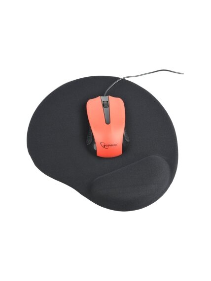 Gembird | Gel mouse pad with wrist support | Ergonomic mouse pad | 240 x 220 x 4 mm | Black 1