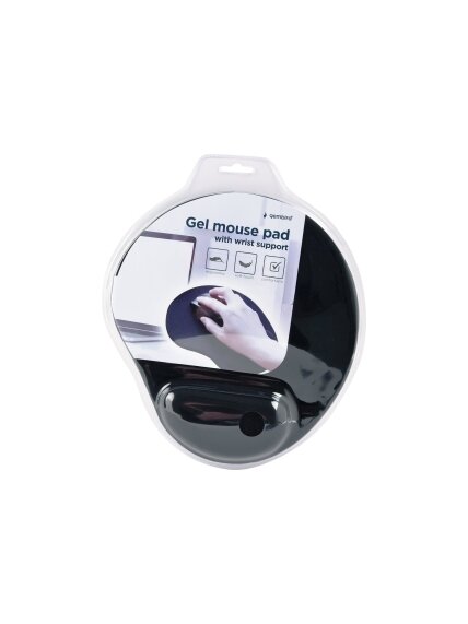 Gembird | Gel mouse pad with wrist support | Ergonomic mouse pad | 240 x 220 x 4 mm | Black 3