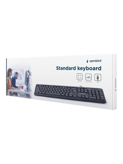 Gembird | KB-U-103-RU | Standard | Wired | EN/RU | Black 3