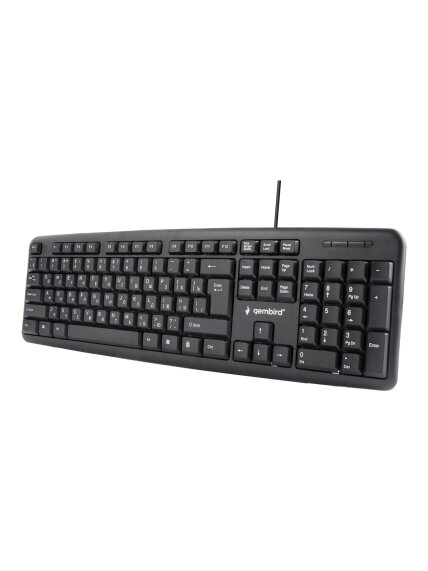 Gembird | KB-U-103-RU | Standard | Wired | EN/RU | Black