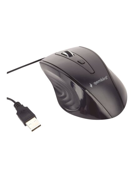 Gembird | Mouse | MUS-4B-02 | Standard | USB | Wired | Black 1 Gembird | Mouse | MUS-4B-02 | Standard | USB | Wired | Black 1