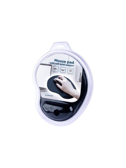 Gembird | Mouse Pad with Soft Wrist Support | MP-ERGO-01 | 240 x 200 x 4 mm | Black 1 Gembird | Mouse Pad with Soft Wrist Support | MP-ERGO-01 | 240 x 200 x 4 mm | Black 1