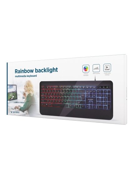 Gembird | Multimedia Keyboard | KB-UML-03 | Multimedia | Wired | US | Black 5