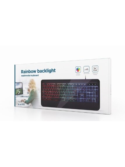 Gembird | Multimedia Keyboard | KB-UML-03 | Multimedia | Wired | US | Black 6