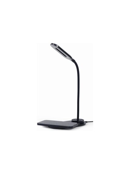 Gembird TA-WPC10-LED-01 Desk lamp with wireless charger, Black | Cold white, warm white, natural 2893-7072 K | Phone or tablet with built-in Qi wireless charging