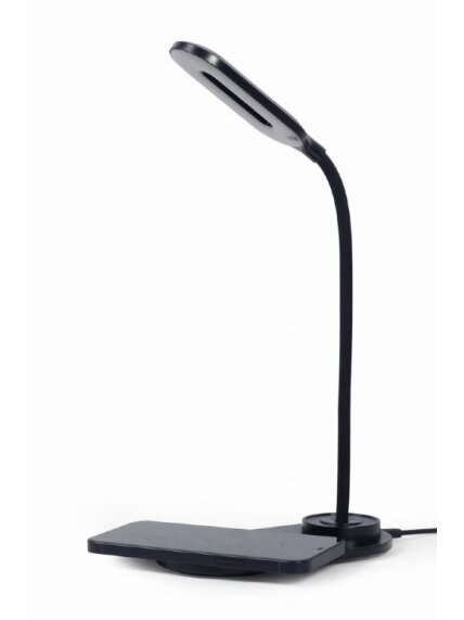 Gembird TA-WPC10-LED-01 Desk lamp with wireless charger, Black | Cold white, warm white, natural 2893-7072 K | Phone or tablet with built-in Qi wireless charging 1