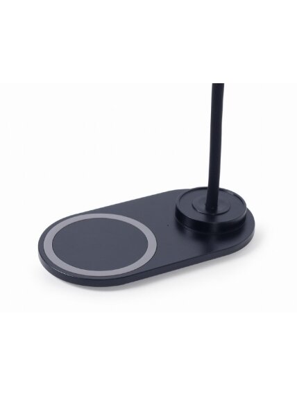Gembird TA-WPC10-LED-01 Desk lamp with wireless charger, Black | Cold white, warm white, natural 2893-7072 K | Phone or tablet with built-in Qi wireless charging 2