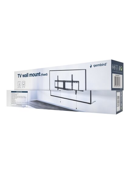 Gembird | Wall mount | Fixed | 43-90 " | Maximum weight (capacity) 70 kg | Black 1 Gembird | Wall mount | Fixed | 43-90 " | Maximum weight (capacity) 70 kg | Black 1