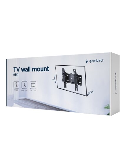 Gembird | Wall mount | WM-42T-02 | Tilt | 23-42 " | Black 2