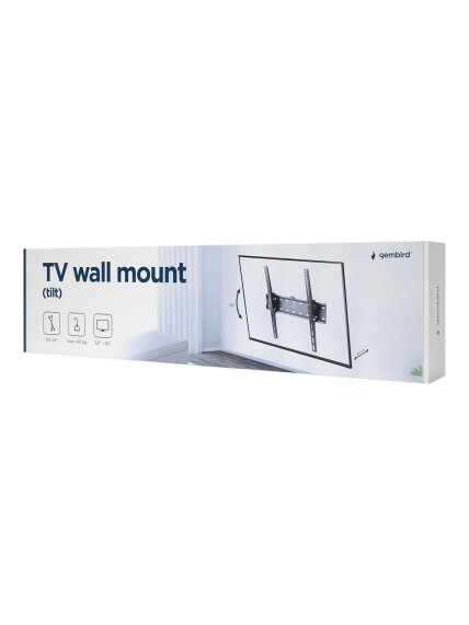 Gembird | Wall mount | WM-55T-02 | 32-55 " | Maximum weight (capacity) 40 kg | Black 1