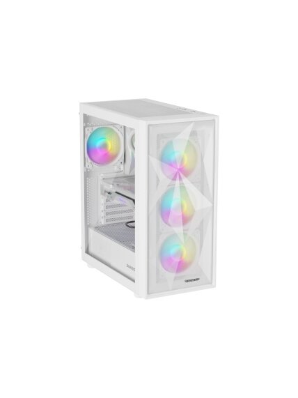 Genesis Gaming PC Case | Diaxid 605 ARGB | White | Midi Tower Genesis Gaming PC Case | Diaxid 605 ARGB | White | Midi Tower