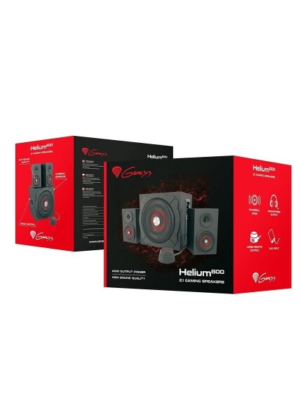 GENESIS Helium 610BT Computer Speakers, Wired, Bluetooth, Black | Genesis | Helium 610BT | Bluetooth | Red/Black | Computer Speakers 4