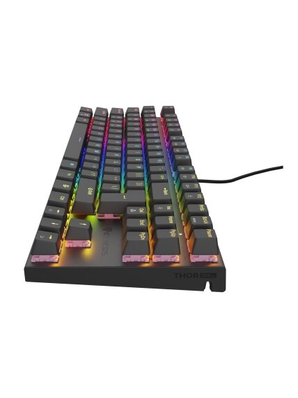 Genesis | THOR 303 | Mechanical Gaming Keyboard | Wired | US | Outemu Peach Silent | Black 6