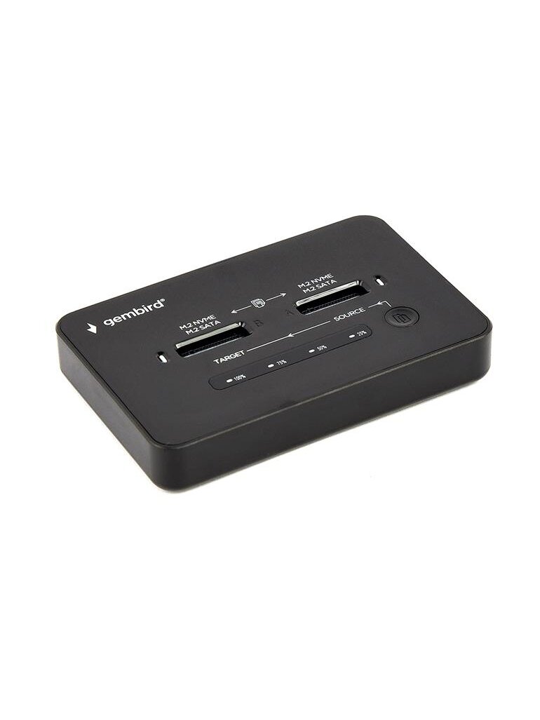 Gembird Desktop dual drive USB Type-C M.2 NVME (and SATA) SSD docking station, Black | DD2-U3M2 4