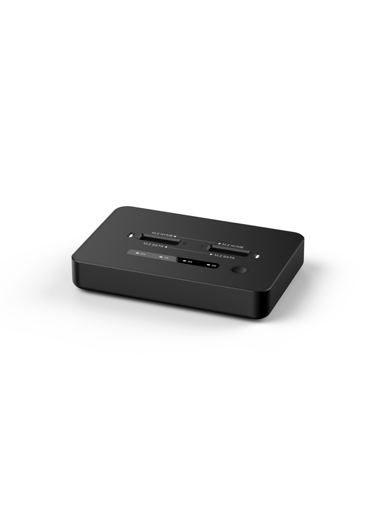 Gembird Desktop dual drive USB Type-C M.2 NVME (and SATA) SSD docking station, Black | DD2-U3M2 1