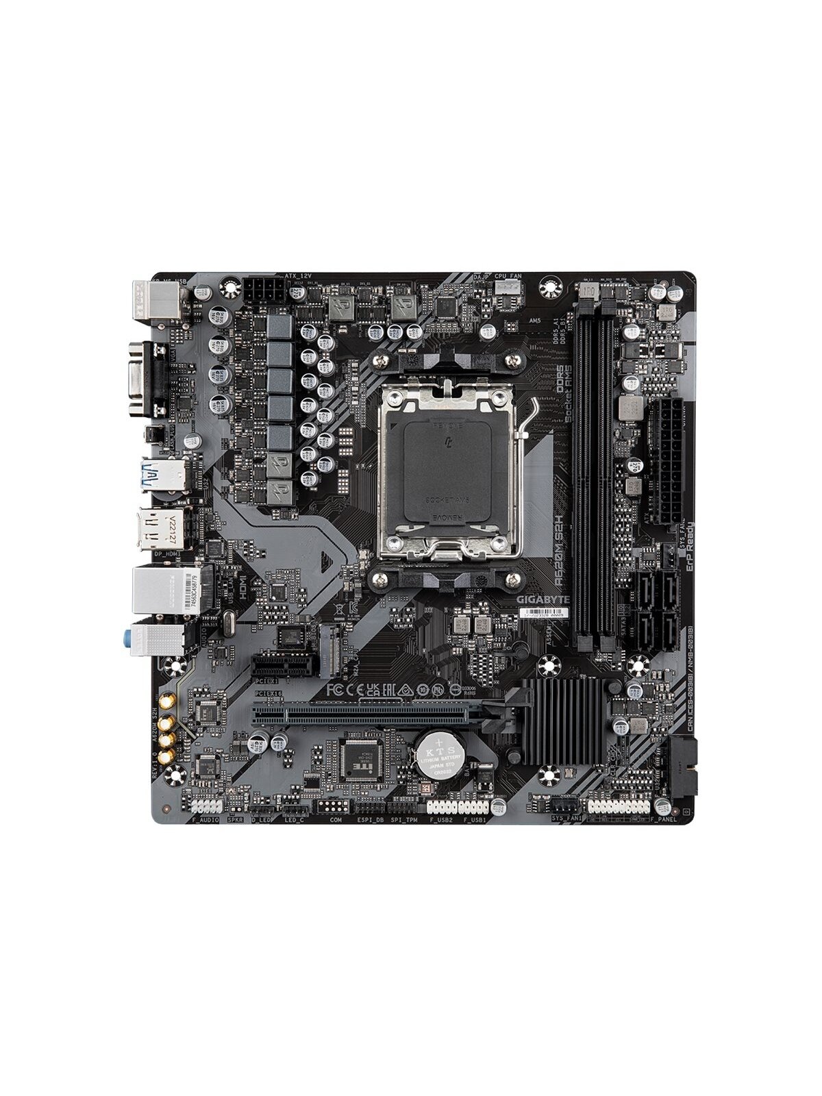 Gigabyte | A620M S2H 1.0 M/B | Processor family AMD | Processor socket AM5 | DDR5 DIMM | Memory slots 2 | Supported hard disk drive interfaces SATA, M.2 | Number of SATA connectors 4 | Chipset AMD A620 | Micro ATX 1 Gigabyte | A620M S2H 1.0 M/B | Processor family AMD | Processor socket AM5 | DDR5 DIMM | Memory slots 2 | Supported hard disk drive interfaces SATA, M.2 | Number of SATA connectors 4 | Chipset AMD A620 | Micro ATX 1