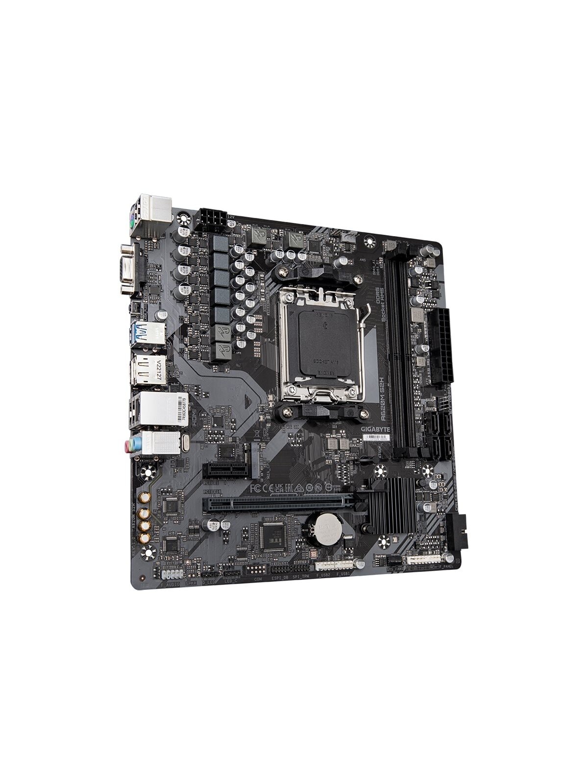Gigabyte | A620M S2H 1.0 M/B | Processor family AMD | Processor socket AM5 | DDR5 DIMM | Memory slots 2 | Supported hard disk drive interfaces SATA, M.2 | Number of SATA connectors 4 | Chipset AMD A620 | Micro ATX 2 Gigabyte | A620M S2H 1.0 M/B | Processor family AMD | Processor socket AM5 | DDR5 DIMM | Memory slots 2 | Supported hard disk drive interfaces SATA, M.2 | Number of SATA connectors 4 | Chipset AMD A620 | Micro ATX 2