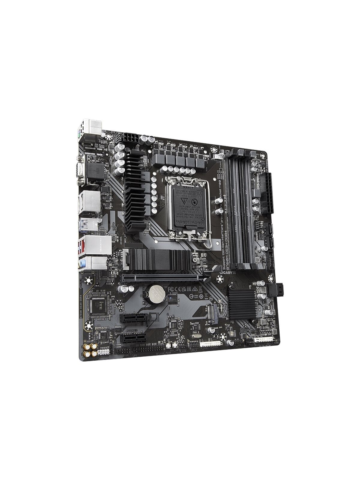 Gigabyte | B760M DS3H DDR4 1.0 M/B | Processor family Intel | Processor socket  LGA1700 | DDR4 DIMM | Memory slots 4 | Supported hard disk drive interfaces 	SATA, M.2 | Number of SATA connectors 4 | Chipset Intel B760 Express | Micro ATX 3