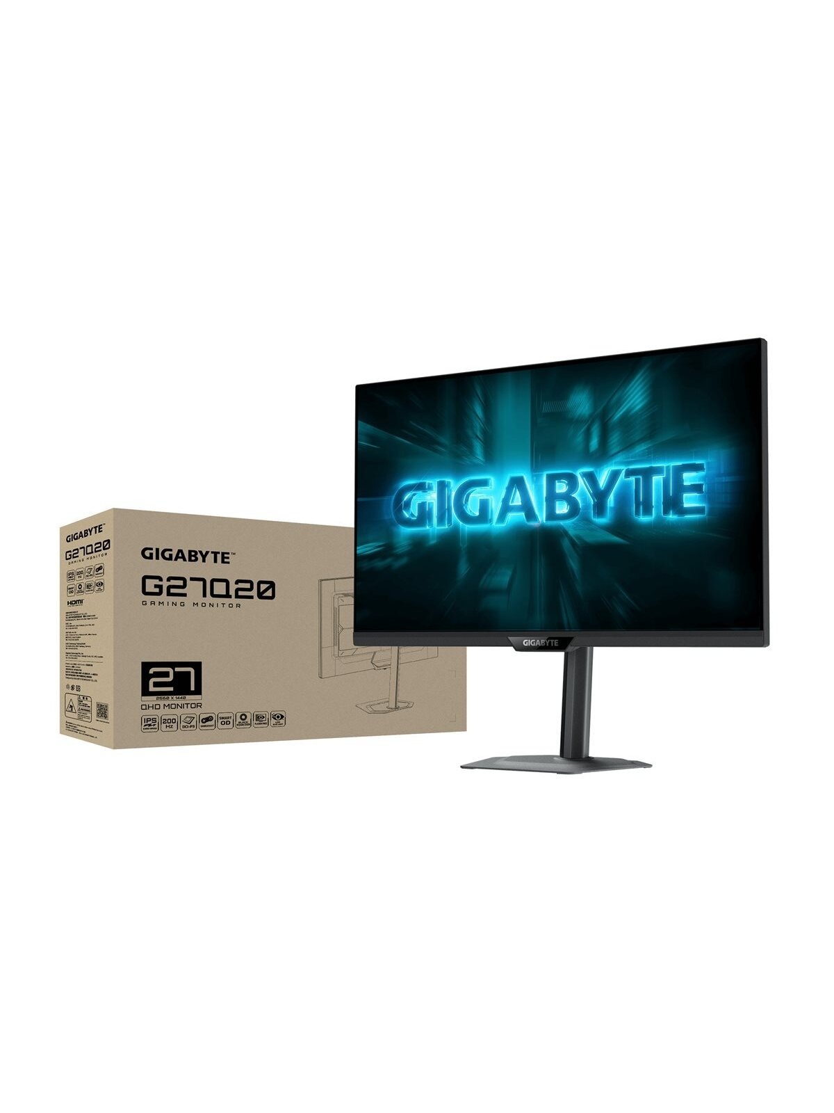 Gigabyte G27Q20 EK | 27 " | SS IPS | QHD | 200 Hz | 0.5 ms | 2560 x 1440 pixels | 350 cd/m² | HDMI ports quantity 2 3 Gigabyte G27Q20 EK | 27 " | SS IPS | QHD | 200 Hz | 0.5 ms | 2560 x 1440 pixels | 350 cd/m² | HDMI ports quantity 2 3
