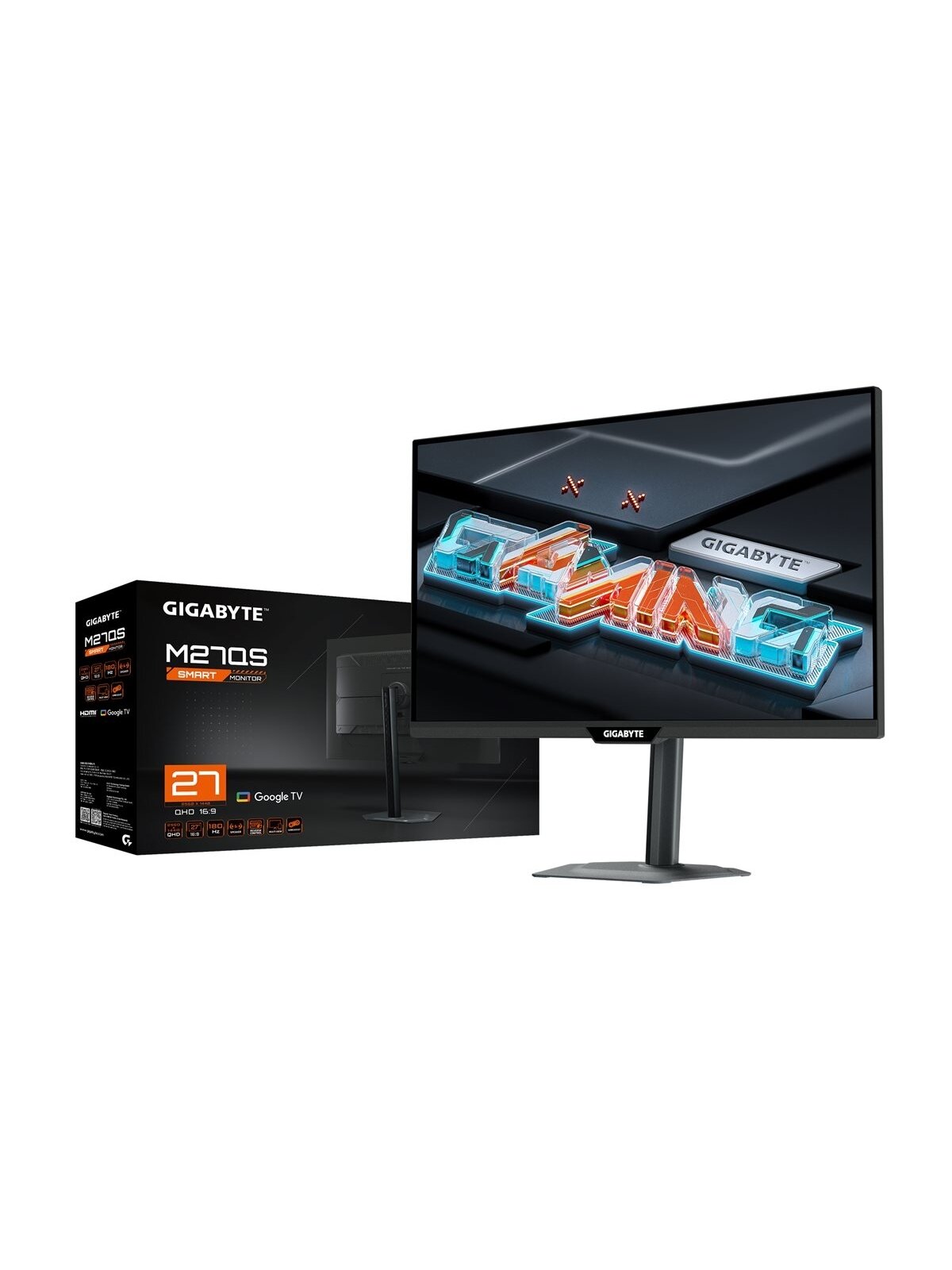 Gigabyte | M27QS EK | 27 " | SS IPS | QHD | 180 Hz | 1 ms | 2560 x 1440 pixels | 350 cd/m² | HDMI ports quantity 1 3 Gigabyte | M27QS EK | 27 " | SS IPS | QHD | 180 Hz | 1 ms | 2560 x 1440 pixels | 350 cd/m² | HDMI ports quantity 1 3
