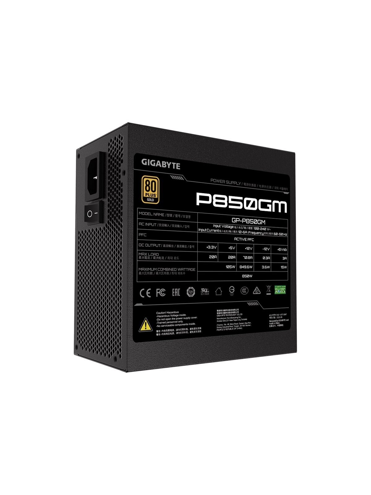 Gigabyte | Power Supply Unit | GP-P850GM | 850 W 5 Gigabyte | Power Supply Unit | GP-P850GM | 850 W 5