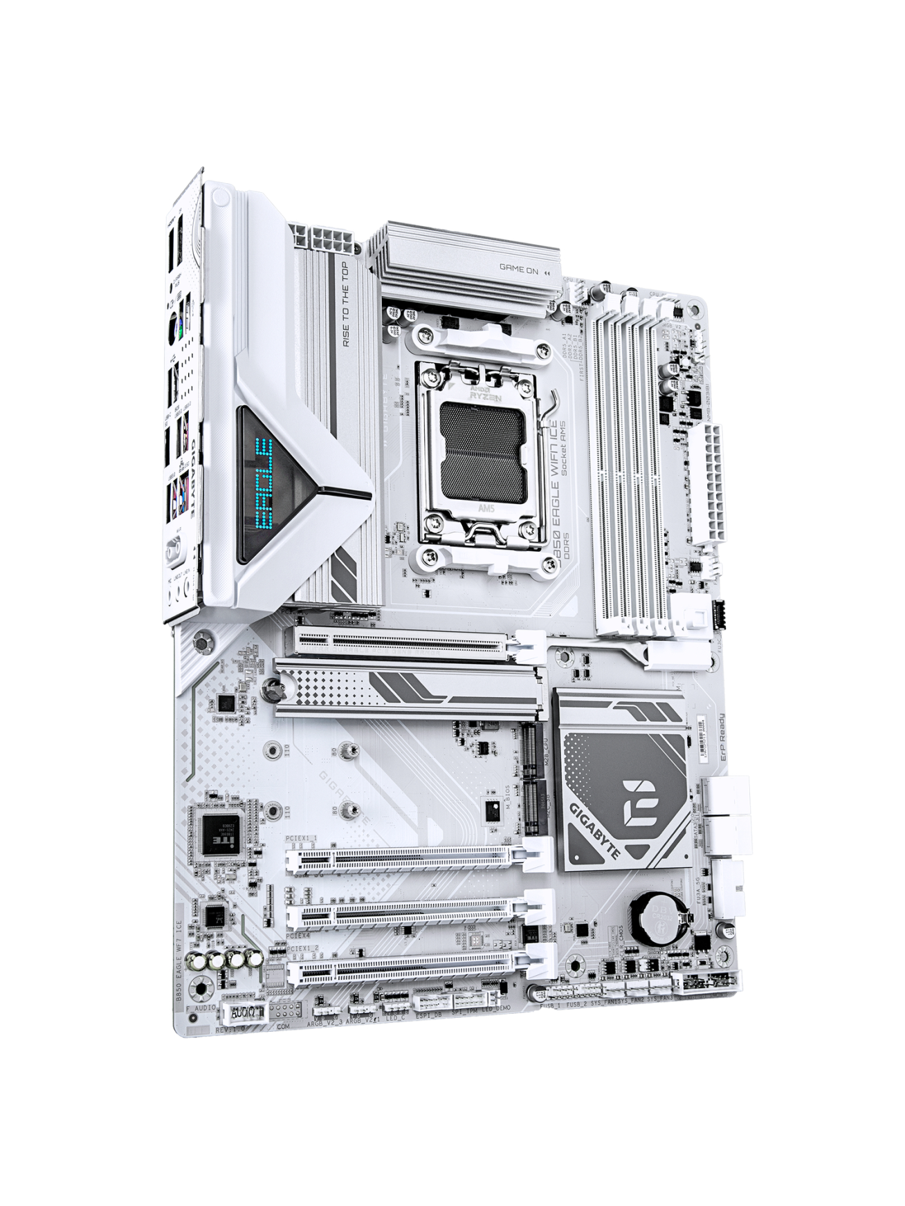 Gigabyte B850 EAGLE WF7 ICE | Processor family AMD | Processor socket AM5 | DDR5 | Supported hard disk drive interfaces SATA, M.2 | Number of SATA connectors 4 2 Gigabyte B850 EAGLE WF7 ICE | Processor family AMD | Processor socket AM5 | DDR5 | Supported hard disk drive interfaces SATA, M.2 | Number of SATA connectors 4 2