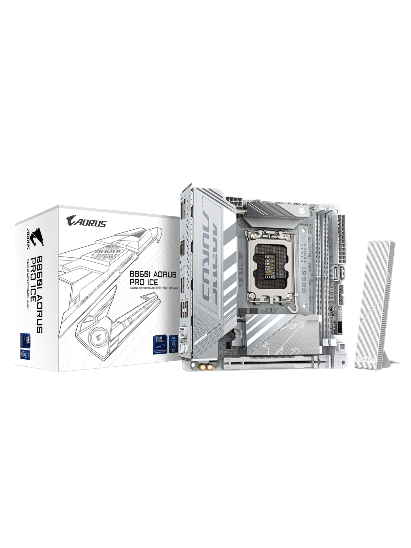 Gigabyte B860I AORUS PRO ICE | Processor family Intel | Processor socket LGA1851 | DDR5 | Supported hard disk drive interfaces SATA, M.2 | Number of SATA connectors 2 Gigabyte B860I AORUS PRO ICE | Processor family Intel | Processor socket LGA1851 | DDR5 | Supported hard disk drive interfaces SATA, M.2 | Number of SATA connectors 2