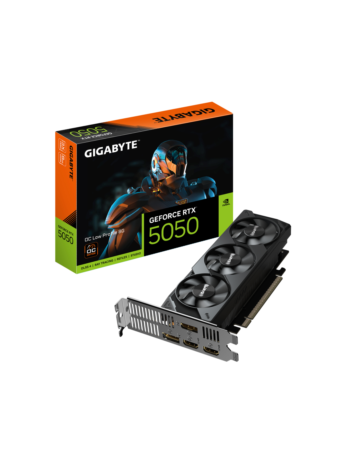 Gigabyte GeForce RTX 5050 OC Low Profile 8G | NVIDIA | 8 GB | GeForce RTX 5050 | GDDR6 | HDMI ports quantity 2 | PCI-E 5.0 Gigabyte GeForce RTX 5050 OC Low Profile 8G | NVIDIA | 8 GB | GeForce RTX 5050 | GDDR6 | HDMI ports quantity 2 | PCI-E 5.0